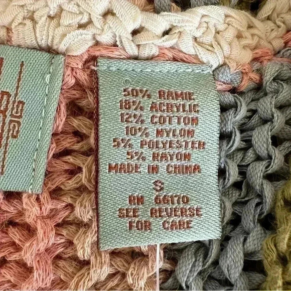 New Anthropologie Knit Multicolored Vest Sz S - Picture 7 of 7